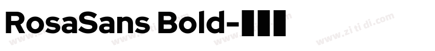 RosaSans Bold字体转换